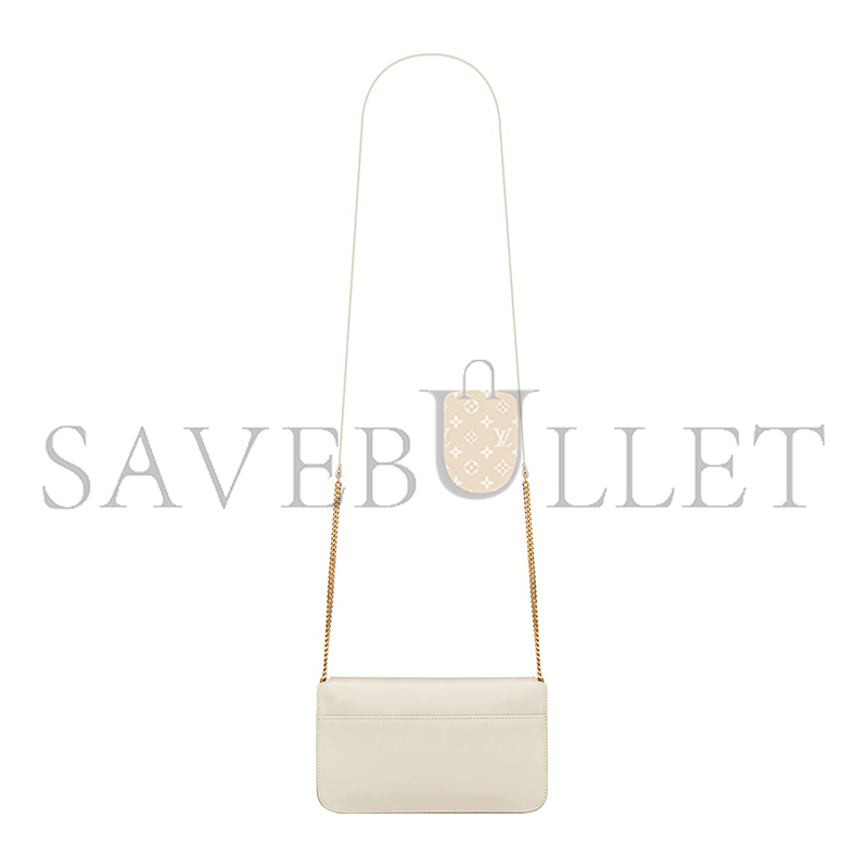 YSL CASSANDRE PHONE HOLDER IN SMOOTH LEATHER 6350950U40J9207 (18*11*2.5cm)